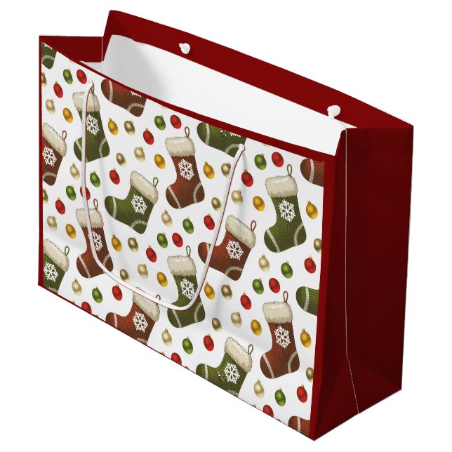 Bolsa De Regalo Grande Coronas de Navidad (Angulo Anverso)