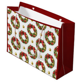 Bolsa De Regalo Grande Coronas de Navidad