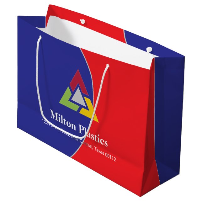 Bolsa De Regalo Grande Corporate Gift Bag with Company Logo (Angulo Anverso)