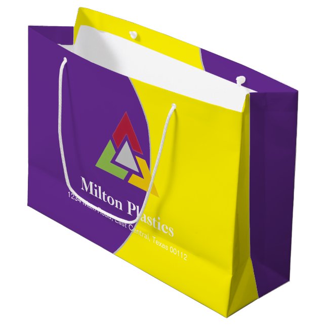 Bolsa De Regalo Grande Corporate Gift Bag with Company Logo (Angulo Anverso)