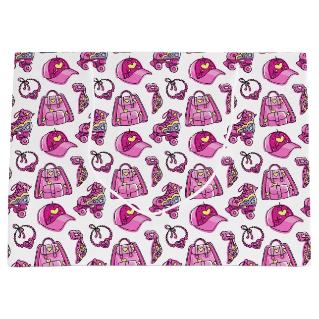 Bolsa De Regalo Grande Cosas de Chica de Guay rosado (Anverso)