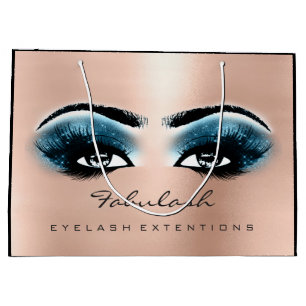 Bolsa De Regalo Grande Cosméticos de belleza Rosa Lash Blue Makeup Purpur