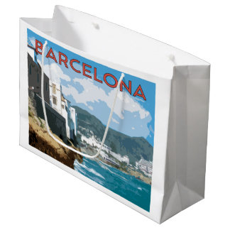 Bolsa De Regalo Grande Costa de Barcelona, estilo de viaje vintage españo