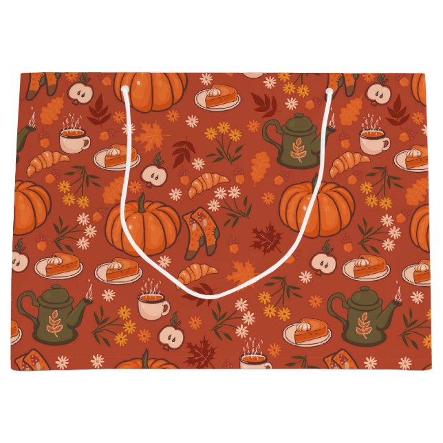 Bolsa De Regalo Grande Cosy Fall Autumn Gift Bag (Anverso)