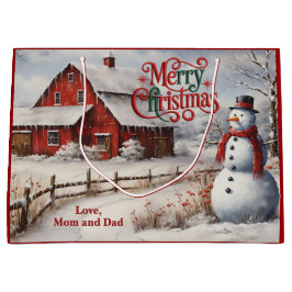 Bolsa De Regalo Grande Country Farmhouse Christmas