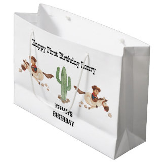 Bolsa De Regalo Grande Cowboy Birthday Rodeo Fiesta