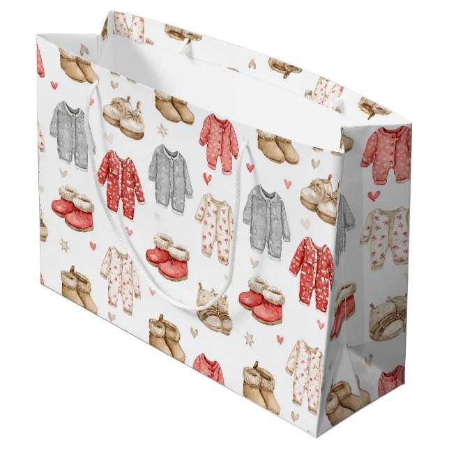 Bolsa De Regalo Grande Cozy Pajamas Boho Babyshower Pattern (Angulo reverso)