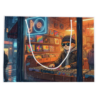 Bolsa De Regalo Grande Crate Digging at the Vinyl Store