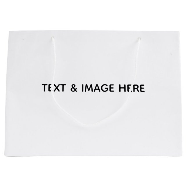 Bolsa De Regalo Grande Crea tu propio blanco (Anverso)