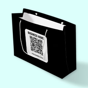 Bolsa De Regalo Grande Crea tu propio código QR   Transparente