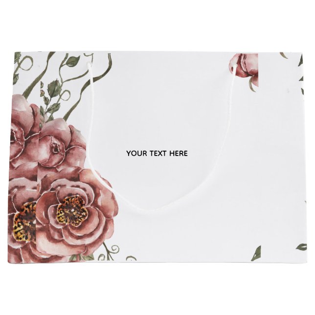 Bolsa De Regalo Grande Crea tu propio floral  (Anverso)