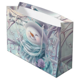 Bolsa De Regalo Grande Crea tu propio Navidad de Minorías Snowman