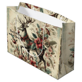 Bolsa De Regalo Grande Crea tu propio Stag de Navidades victorianos