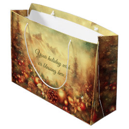 Bolsa De Regalo Grande Crea tu propio Wreath de montaña cálido Navidad