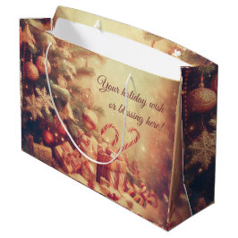 Bolsa De Regalo Grande Crea tu propio y cálido árbol de Navidad y menta