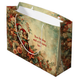 Bolsa De Regalo Grande Crea tus propios elfos de Navidades florales victo