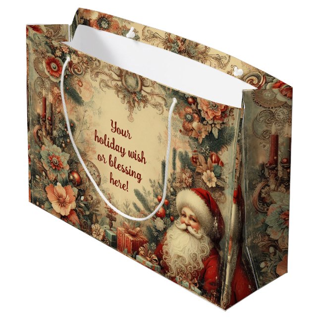 Bolsa De Regalo Grande Crea tus propios Navidades victorianos de Santa Cl (Angulo reverso)