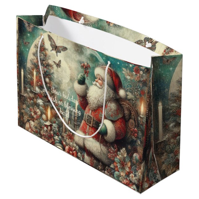 Bolsa De Regalo Grande Crea tus propios Navidades victorianos Santa Moon (Angulo reverso)