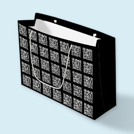 Bolsa De Regalo Grande Crea un patrón de código QR en mosaico | Color edi