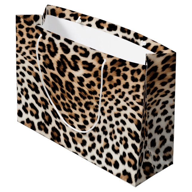 Bolsa De Regalo Grande Cream Black Leopard Print (Angulo reverso)