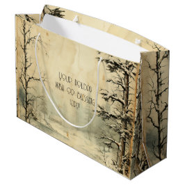 Bolsa De Regalo Grande Crear su propia escena de nieve vintage