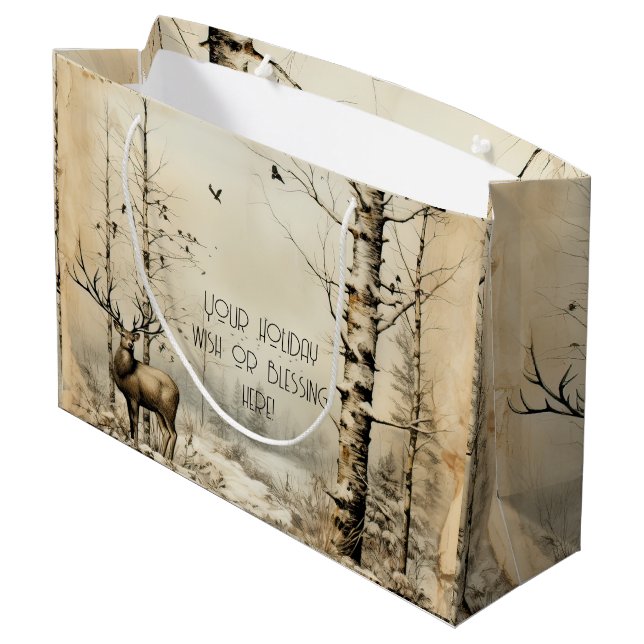 Bolsa De Regalo Grande Crear su propio invierno salvaje (Angulo reverso)