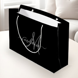 Bolsa De Regalo Grande Crear Su Propio Monograma Personalizado Y Script D