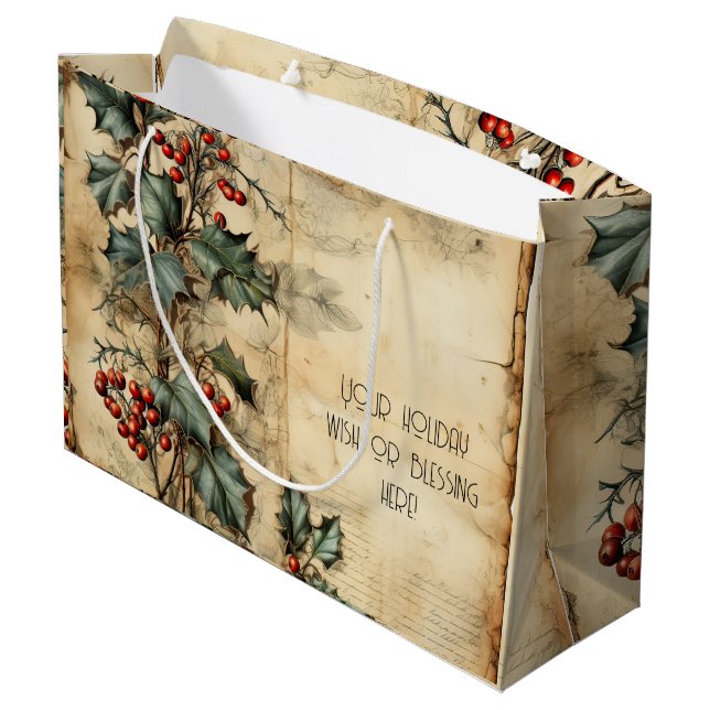 Bolsa De Regalo Grande Crear su propio pergamino de huecos de cosecha (Angulo reverso)