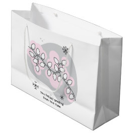 Bolsa De Regalo Grande Crear sus propios Navidades Retro String Lights