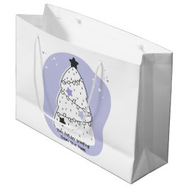 Bolsa De Regalo Grande Crear tu propio árbol de Navidad púrpura