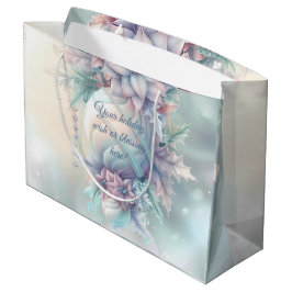 Bolsa De Regalo Grande Crear tu propio Navidad Ornamento de puninsettias