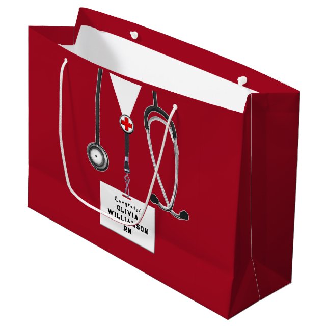 Bolsa De Regalo Grande Creative Nurse Graduation Large Gift Bag (Angulo Anverso)