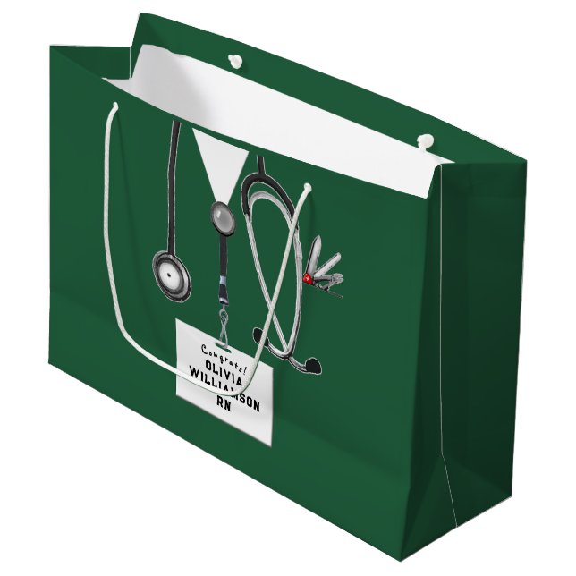 Bolsa De Regalo Grande Creative Nurse Graduation Large Gift Bag (Angulo Anverso)