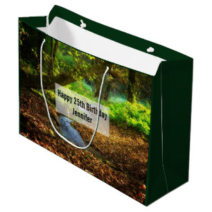 Bolsa De Regalo Grande Creek Forestal Hermosa Foto Natural Cumpleaños