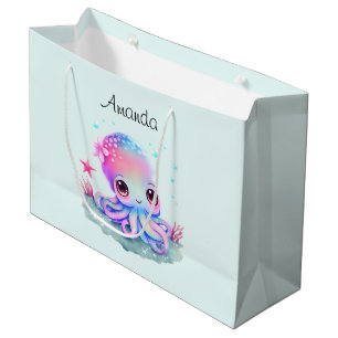 Bolsa De Regalo Grande Criatura marina de Octopus Cute
