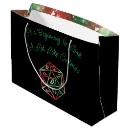 Bolsa De Regalo Grande Crímenes de RPG | Jugador de rol de tableta rojo y