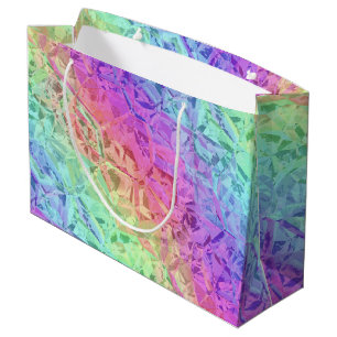 Bolsa De Regalo Grande cristal de arco iris congelado: