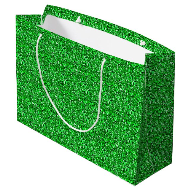 Bolsa De Regalo Grande Cristal druso - verde esmeralda (Angulo reverso)
