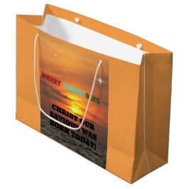 Bolsa De Regalo Grande Cristo, nuestro salvador nació hoy