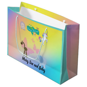 Bolsa De Regalo Grande Critters y mariposas Baby Shower Gran regalo
