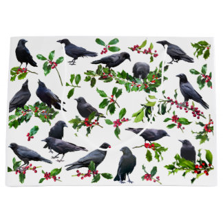 Bolsa De Regalo Grande Crows Holly Gift Bag