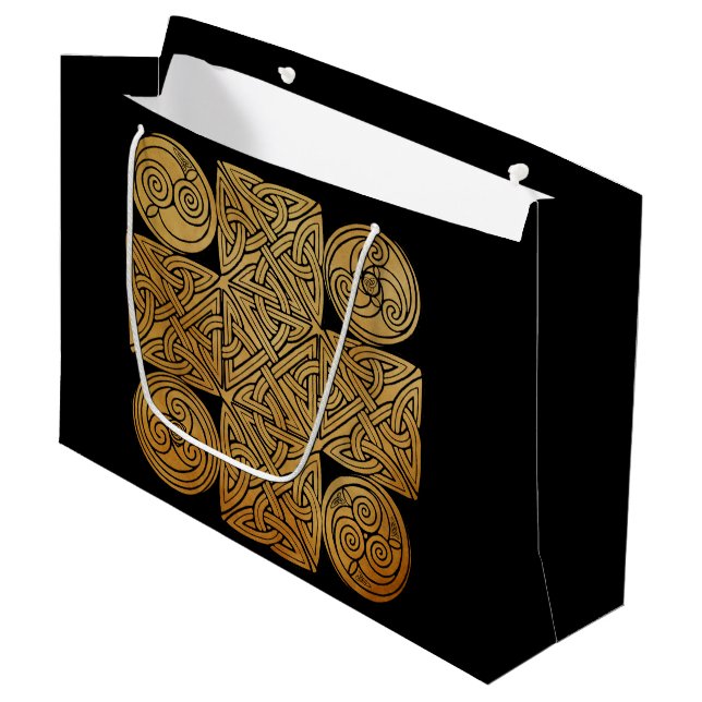 Bolsa De Regalo Grande Cruz de Knotwork Celtic (Angulo Anverso)