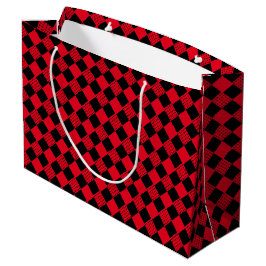 Bolsa De Regalo Grande Cuadro rojo y negro de buffalo a cuadros moderno