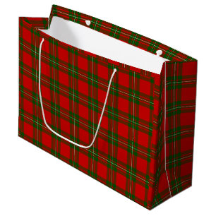 Bolsa De Regalo Grande cuadros rojos y verdes de tartán MacGregor