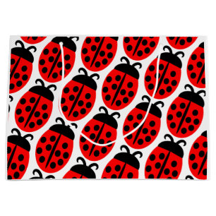 Bolsa De Regalo Grande Cuadybug rojo