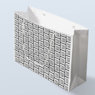 Bolsa De Regalo Grande Cualquier patrón de repetición de logotipo o image