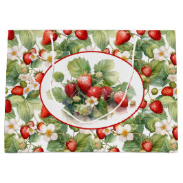 Bolsa De Regalo Grande Cubierta de fresas