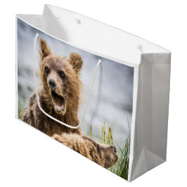 Bolsa De Regalo Grande Cubos Grizzly Buscando Su Mamá