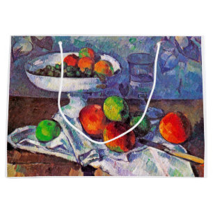 Bolsa De Regalo Grande Cuenco de frutas, vidrio y manzanas, Cezanne