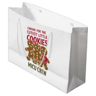 Bolsa De Regalo Grande Cuidando a las galletas más lindas, enfermera de N